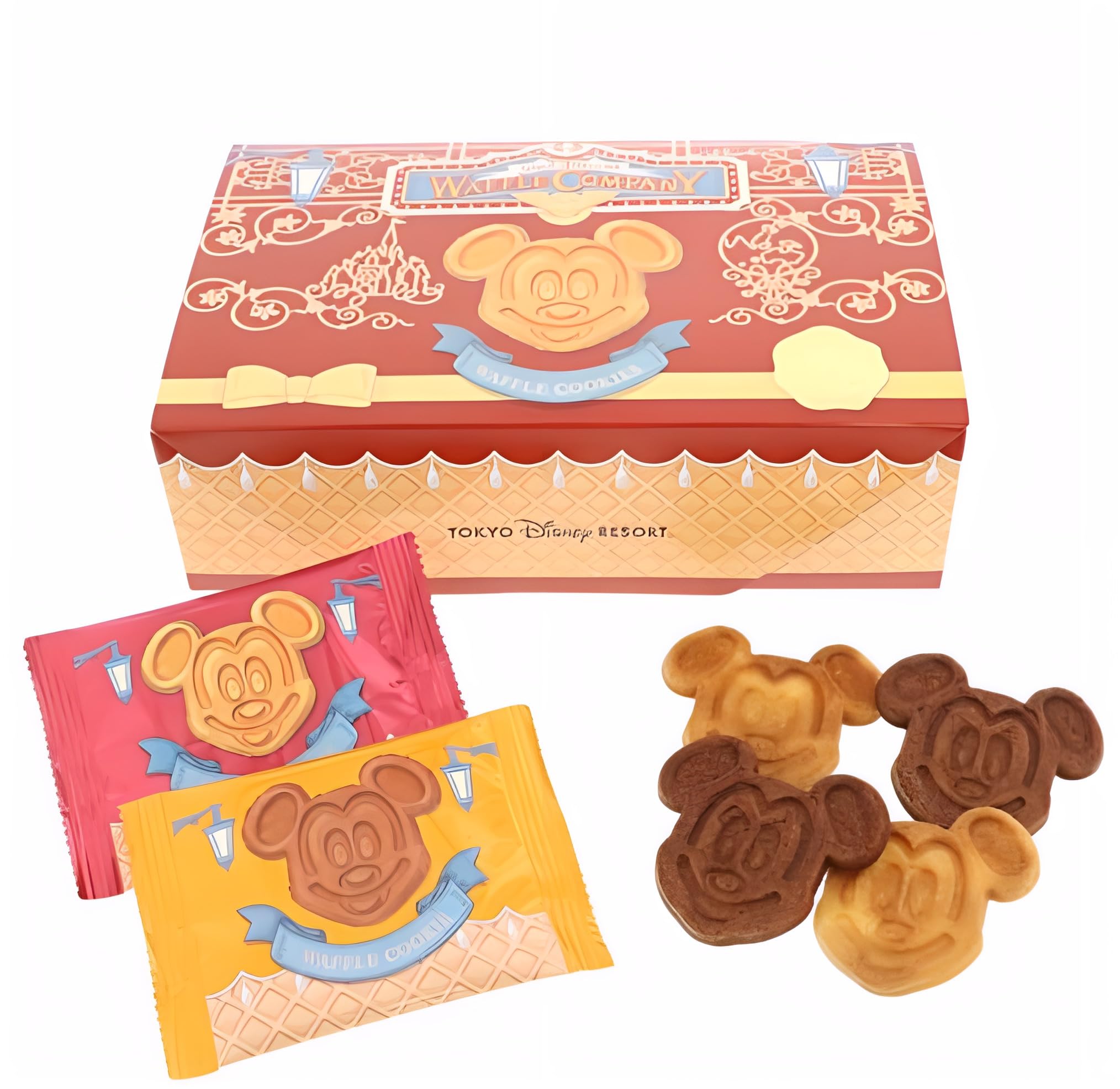 

Disney Resort Mickey Mouse Waffle Cookies Bag TDR Sweets Souvenir Disney Merchandise Gift [Tokyo Exclusive] (Shopping Included)