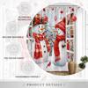 Christmas Shower Curtain Snowman Xmas Tree Farm Barn Truck Red Bird Snowflake Winter New Year Decor Bathroom Curtains Set with Hook 70X70 Inch