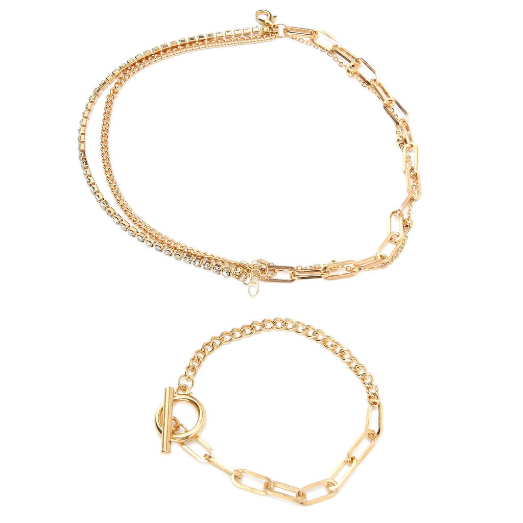 Buckle Bracelet Women Fashionable Exquisite Rhinestone Adjustable Layered Bracelet Jewelry Gift