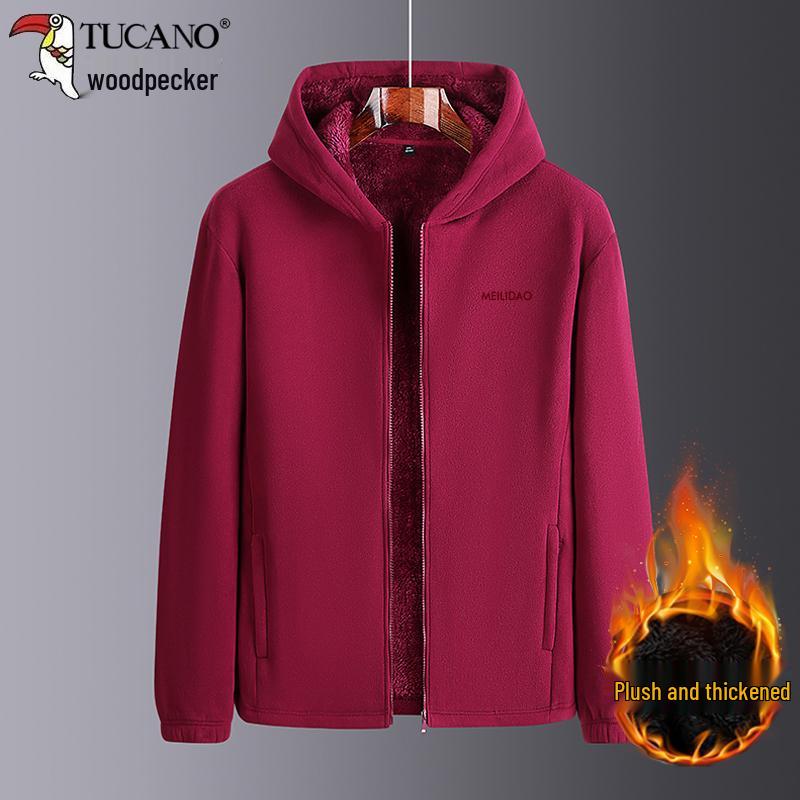 Men's Double-Sided Fleece Jacket - Autumn/Winter Thickened Sweatshirt for Dad