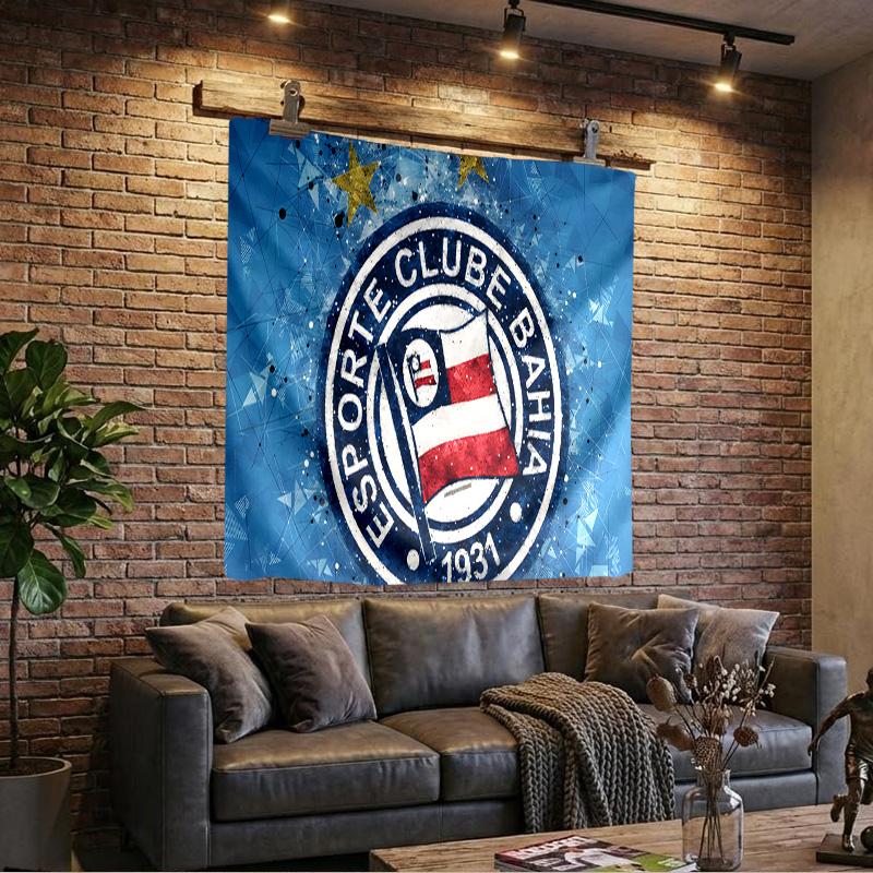 1PC Esporte Clube Bahia Tapestry, Unique Design Tapestry, Wall Decor for Bedroom,Livingroom, Playroom,Heartwarming Fan Holiday Gifts