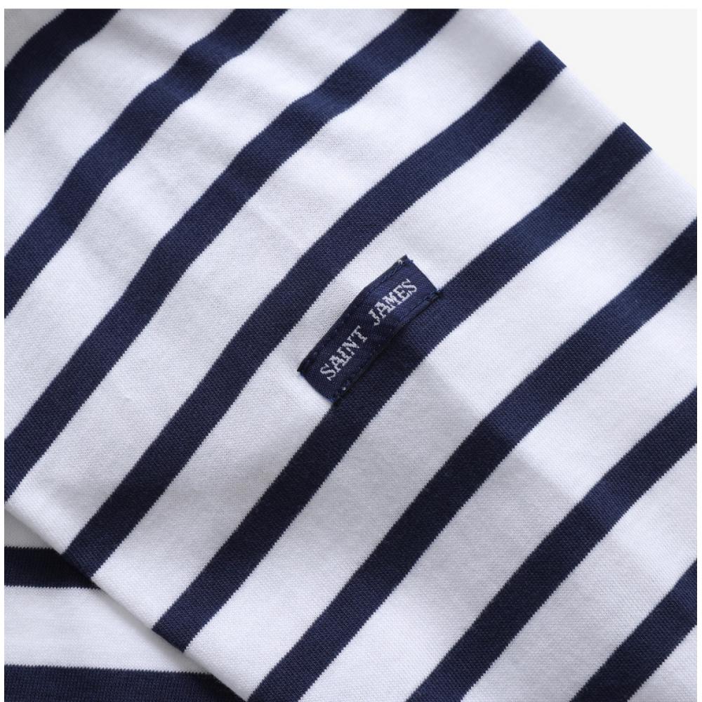 SainTjames Kids Long Sleeve T shirT Modern sTripe 2066 Neige Marine