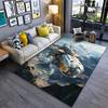 Futuristic Spacecraft Exploring Mountainous Terrain Carpet Yoga Living Room Room Decor Children's Crawling Mat Doormat Rug