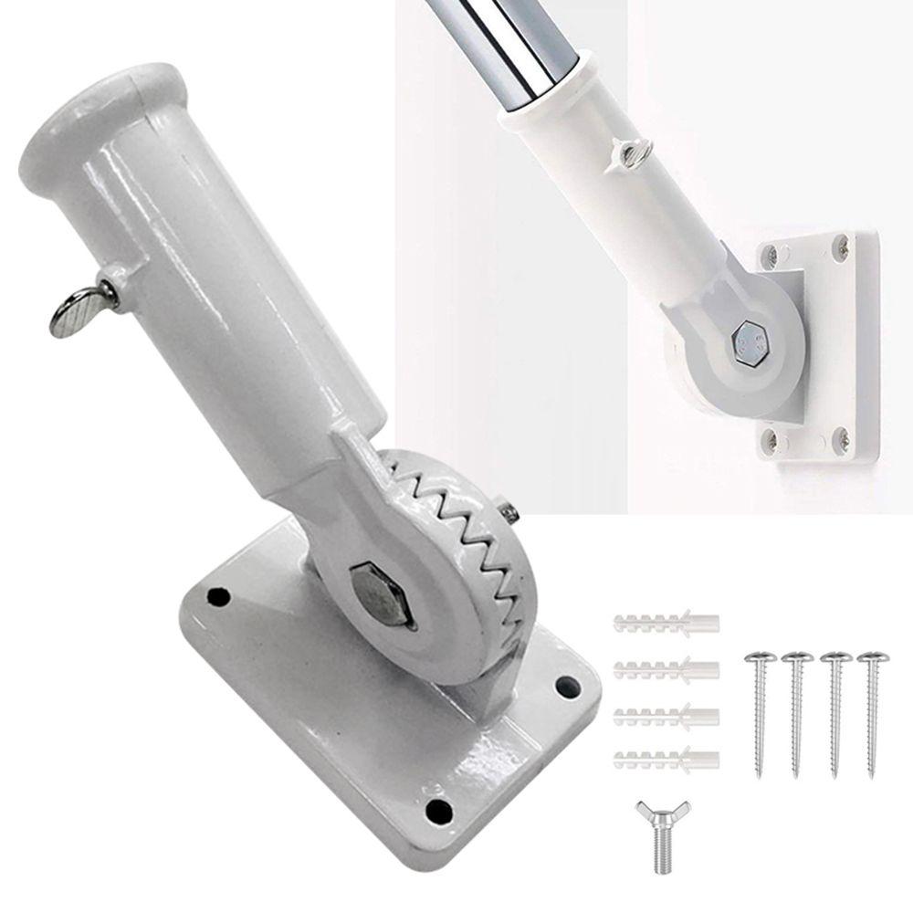 Angle Flagpole Base Cast Iron Wall Mounting Windsock Pole Bracket Aluminum Bracket Flag Pole Holder