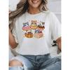 Cute Cats Pastry Donut Croissant Cake Kawaii Graphic TShirt Cat Lover Women Tee
