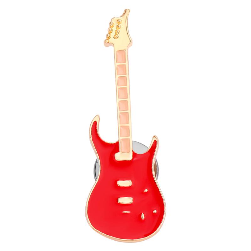 Rock Band Enamel Pins Custom Bass Guitar Brooches Musical Instrument Lapel Badges Cartoon Jewelry Gift for Kids Friends