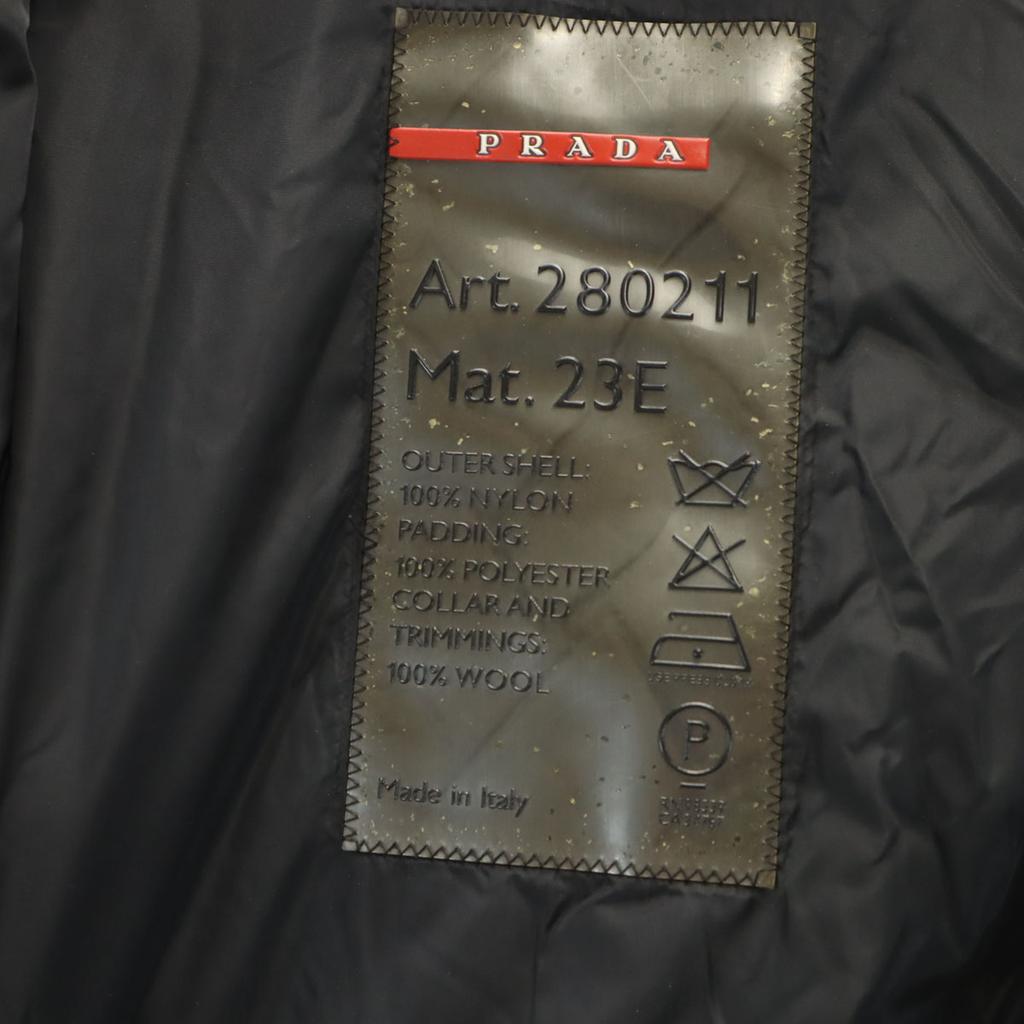 PRADA SPORTS made in Italy coat 40 black GORE-TEX padded liner Women Used