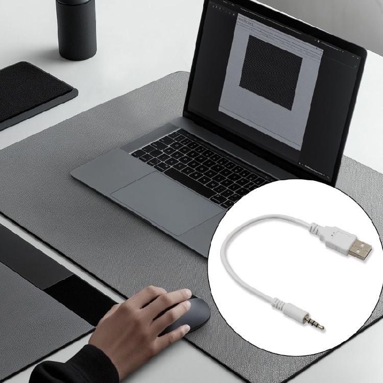 USB to 3.5mm Auditory Charging Cable 3.5mm Male Connection For Car Speakers Laptops And Mobile Devices