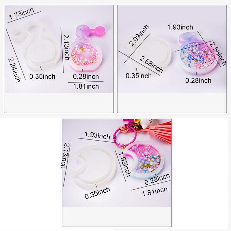 DIY Quicksand Epoxy Silicone Mold Jewelry Pendant Resin Molds Making Crafts Tools