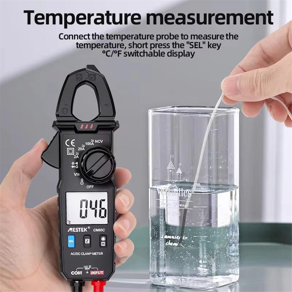 AC DC Current Digital Clamp CM85C 600V Voltage Voltmeter Ammeter DC Current Clamp Meters Meter 1mA Accuracy