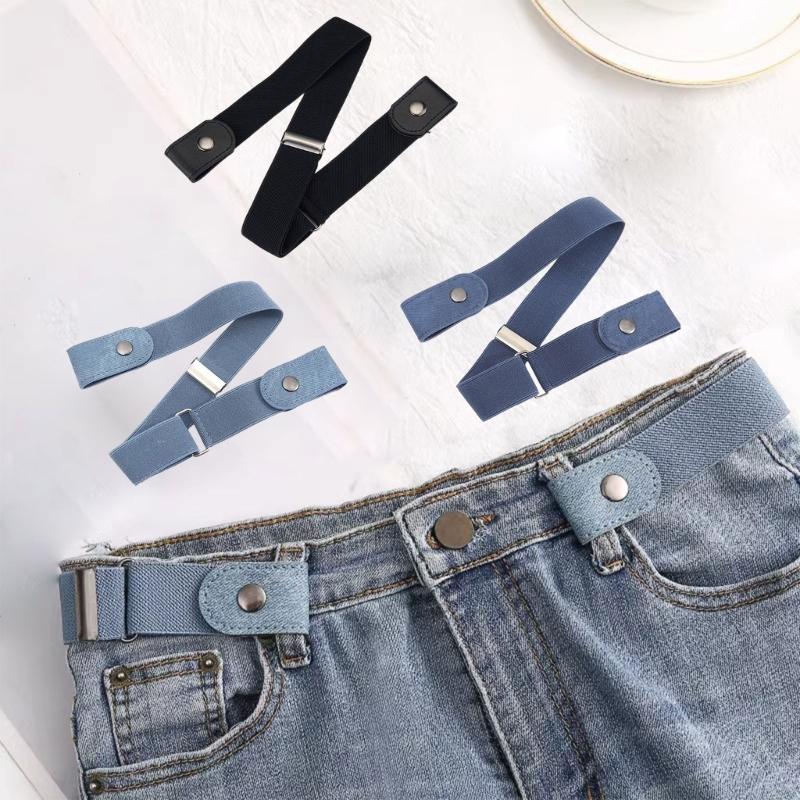 Invisible Adjustable Waistband Belt For Pants Elastics Cloth Strap Hide Design Comfortable Fit