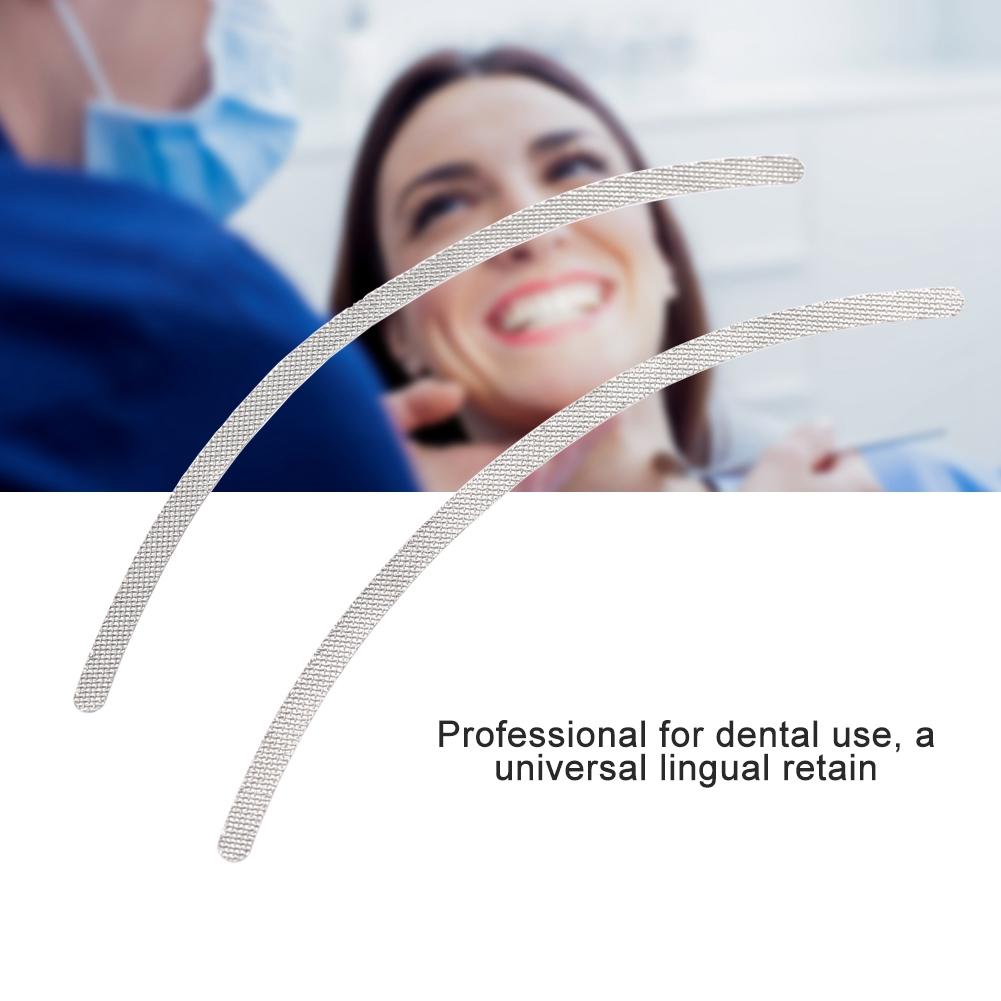 2Pcs/set Professional Dental Orthodontic Lingual Retainers with Mesh Base Universal Dental Tool