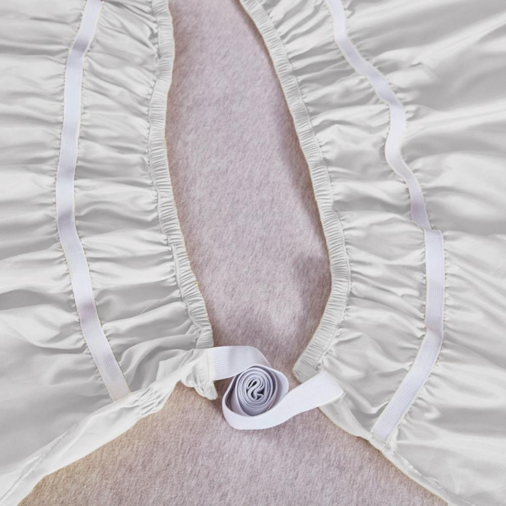 Elastic Bed Skirt Polyester Bed Side Skirt Accessories Bed Ruffles  Bedroom