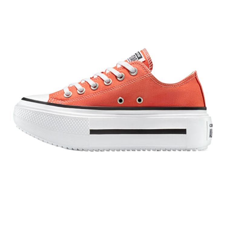 Converse Chuck Taylor All Star Lift Double Stack Low Vermillion Red Unisex Sneakers White Black A16284C