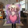 Cartoon Pitbull,pattern Flannel Blanket, High quality Comfortable for All Seasons, Home Decor, Warmth and Comfort, Perfect for Gifts.