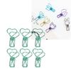100pcs   Clips Cute Cartoon Heart Shape Metal Hollowed   Tail Clips Paper Clamps   Supplies