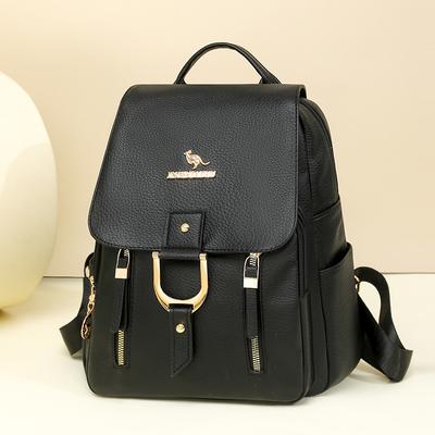 Faux-Leder-Rucksack Damen Mode Reise-Rucksack Schüler Schultasche
