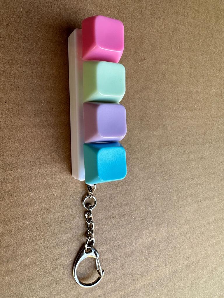 Unzip Button Creative Unzip Square Keyboard Small Toy Pendant Macaron Unzip Keycap Keychain