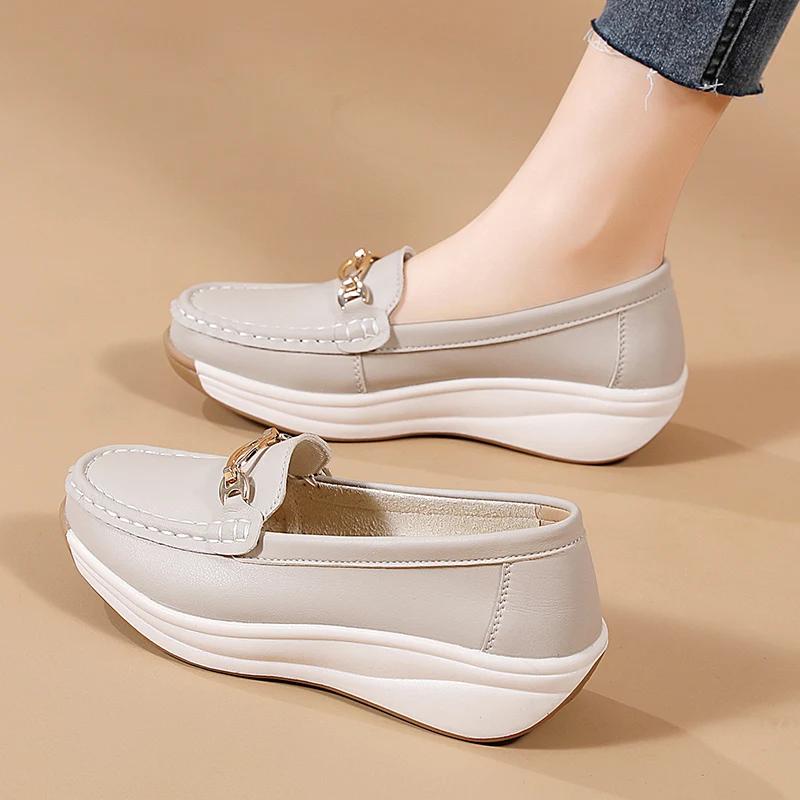 YRZL Women's Loafers Shoes Comfortable Woman Loafers Slip on Flat Female Round Toe Solid Soft Sole Flat Loafers Zapatos De Mujer