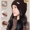JIUMU Women's Pure Wool Double-Layer Knit Hat