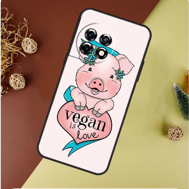 Veganism Vegan Quote Phrase For OnePlus 13 13R 12 12R 11 9 10 Pro 8T 9RT 10T 10R N20 N30 Nord CE 2 3 4 Lite Phone Case