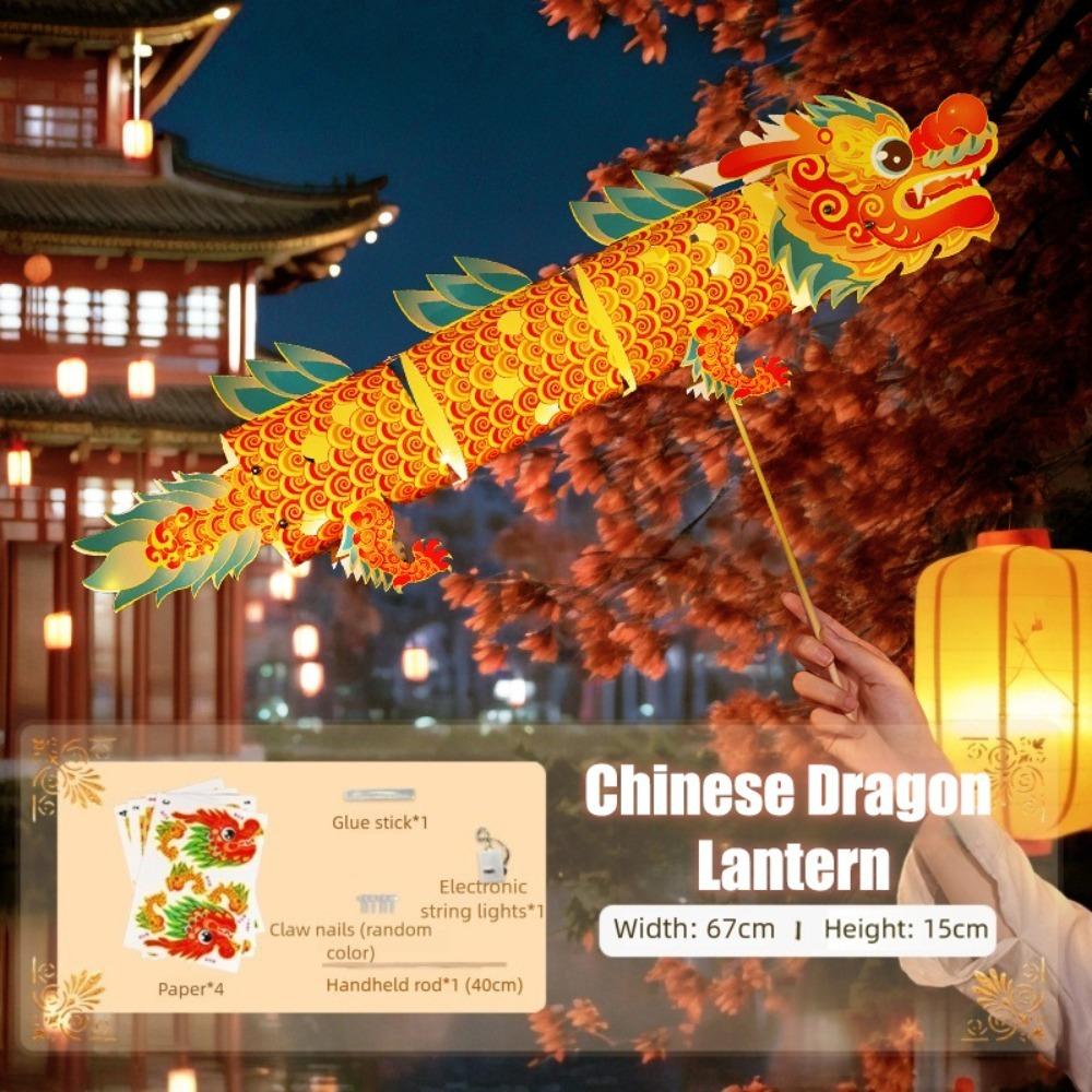 Dance Dragon DIY Chinese Loong Lantern Flying Mid-Autumn Festival Koi Lantern  Spring Festival