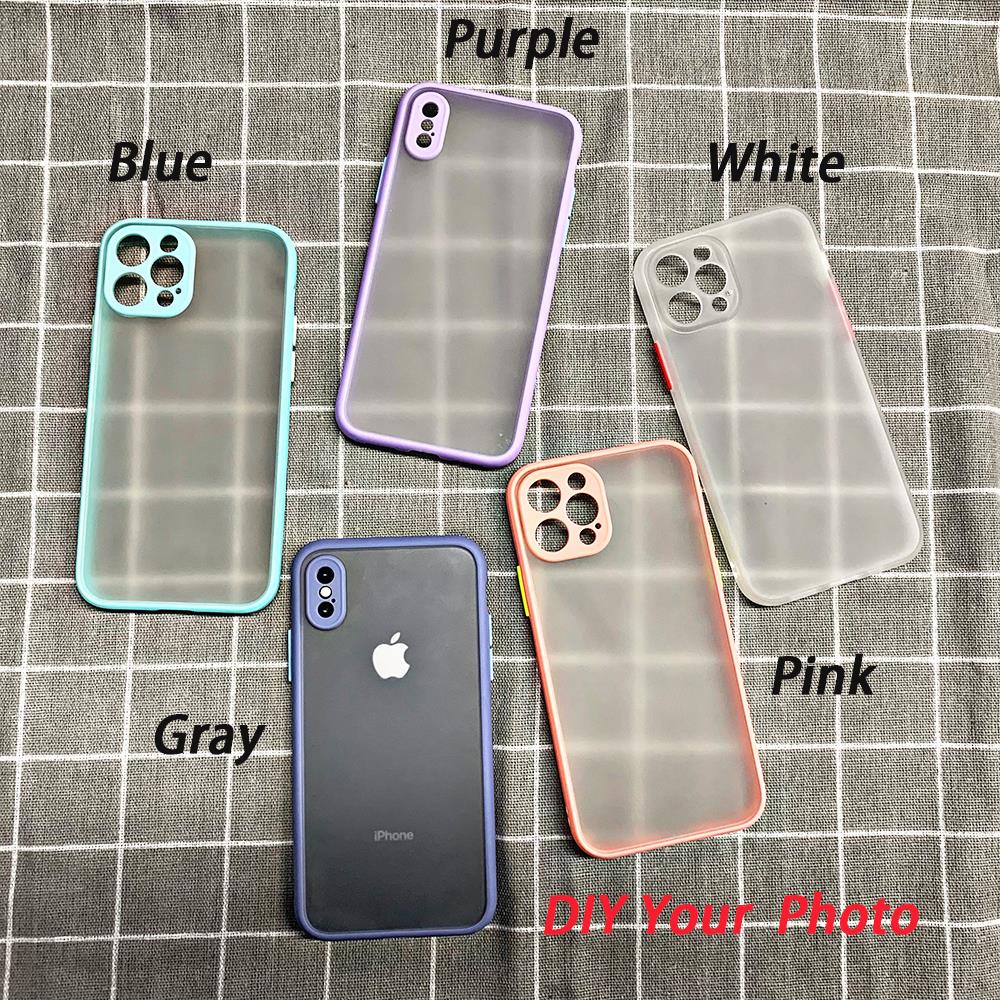 Super cute cats dogs Bumper Phone Case For iphone12 11 Pro Max X XS Max XR 7 8 Plus 12mini Translucent Matte Shockproof Cover