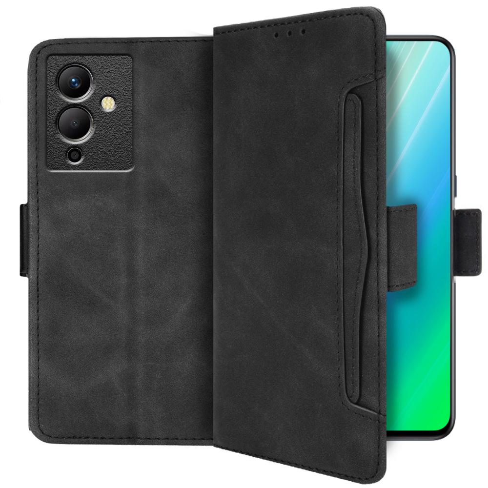Flip Case for Infinix Note 12 5G, Card Slot, Black