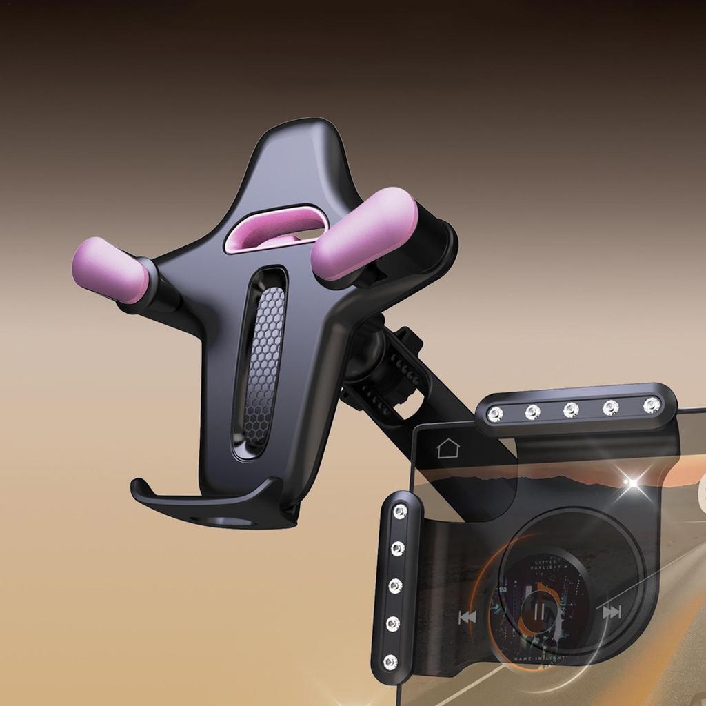 Car Phone Mount 360 Degree Rotation Bracket Car Dashboard Cell Phone Stand For Truck Vehicle Auto Pickups Scooter Dashboard SUV