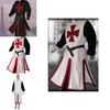 Stylish Medieval Templar Knight Crusader Surcoat Outfit Cosplay Costume