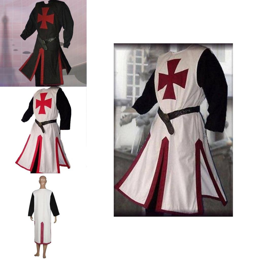 Stylish Medieval Templar Knight Crusader Surcoat Outfit Cosplay Costume