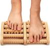 Massage Foot Roller Dual Wooden Stress Relief Roller Acupressure Massage Plantar Relaxation Shiatsu Massage for Foot Leg Back