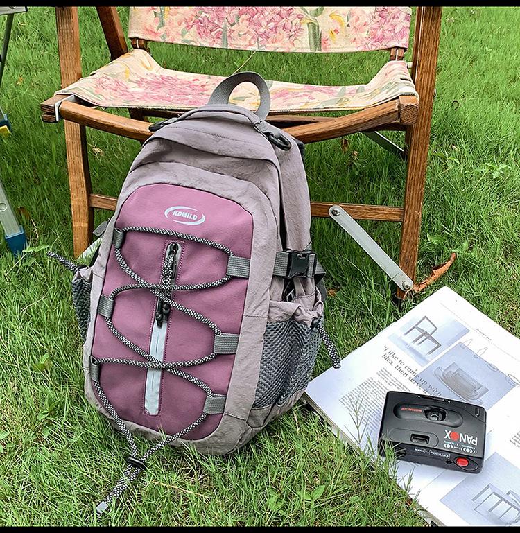 

Unisex Water-Resistant Cycling & Hiking Backpack - Large Capacity, Lightweight Small фиолетовый/серый