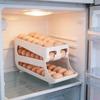 Double Layer Rolling Eggs Storage Container For Fridge With Automatic Slide Out Designs And Protective Eggs Trays