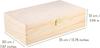 Unpainted Wooden Wine Crate Gift Box | Storage Box | 2 Bottles | 35 X 21 X 11 Cm - CREATIVE DECO