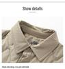 Men's Lightweight Winter Cotton Casual Jacket - Warm Lapel Coat for Middle-Aged Men
