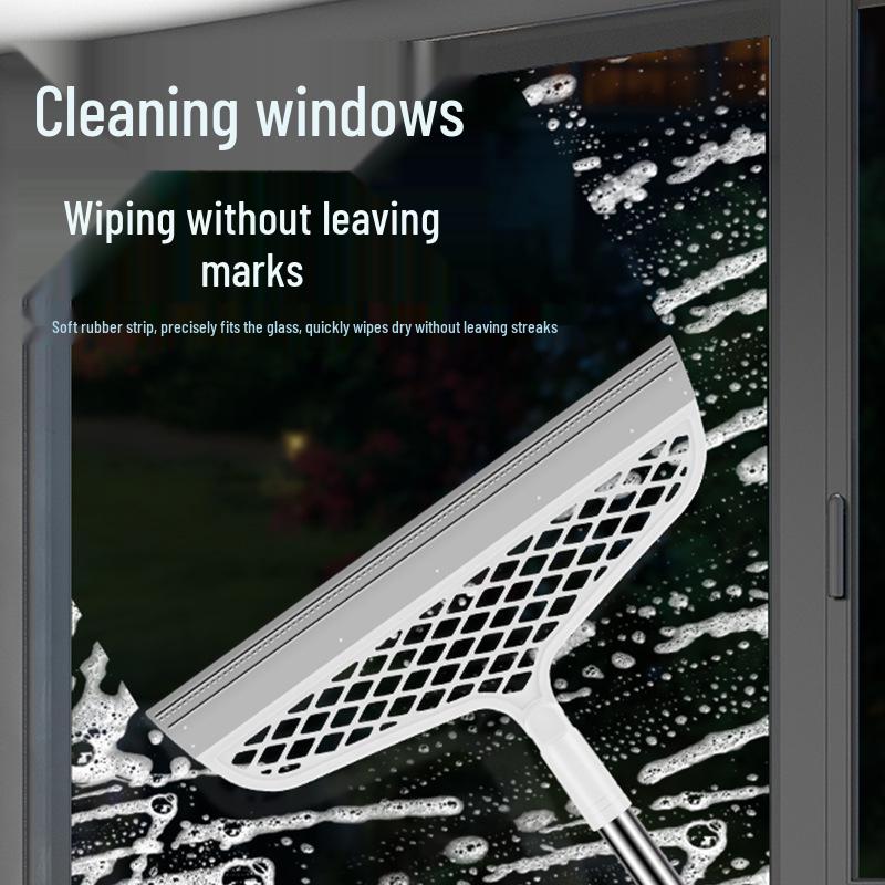 Silikon-Zauberbesen und Abzieher: Nass-/Trockenboden- und Glasreiniger