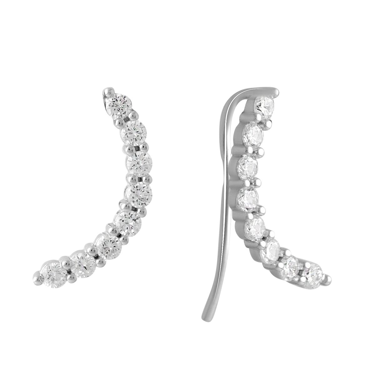 

Срібна каблучка з фіанітами (2064398) білий