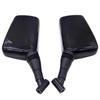 Kanoan Motorcycle Square 8mm and 10mm Universal Left and Right Motorcycle Handlebar Side Rearview Mirrors for Classic and Replacement Mirrors,