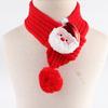 Christmas Pet Scarf Adjustable Size Snowman Santa Claus Xmas Tree Decor Festive Design Pet Cat Knitting Scarf Photo Prop