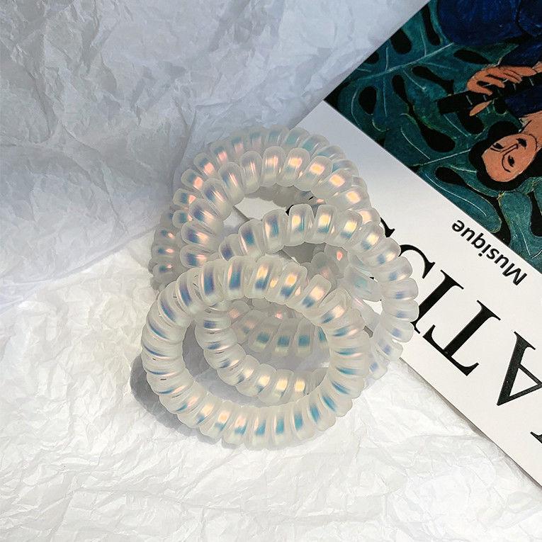 Frosted Mermaid Color Phone Coil Hair Tie - Korean Style Sweet Hair Accessory