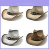 Ethnic Style Straw Hat With Wide Brim For Sun Protection And Breathability In Summer