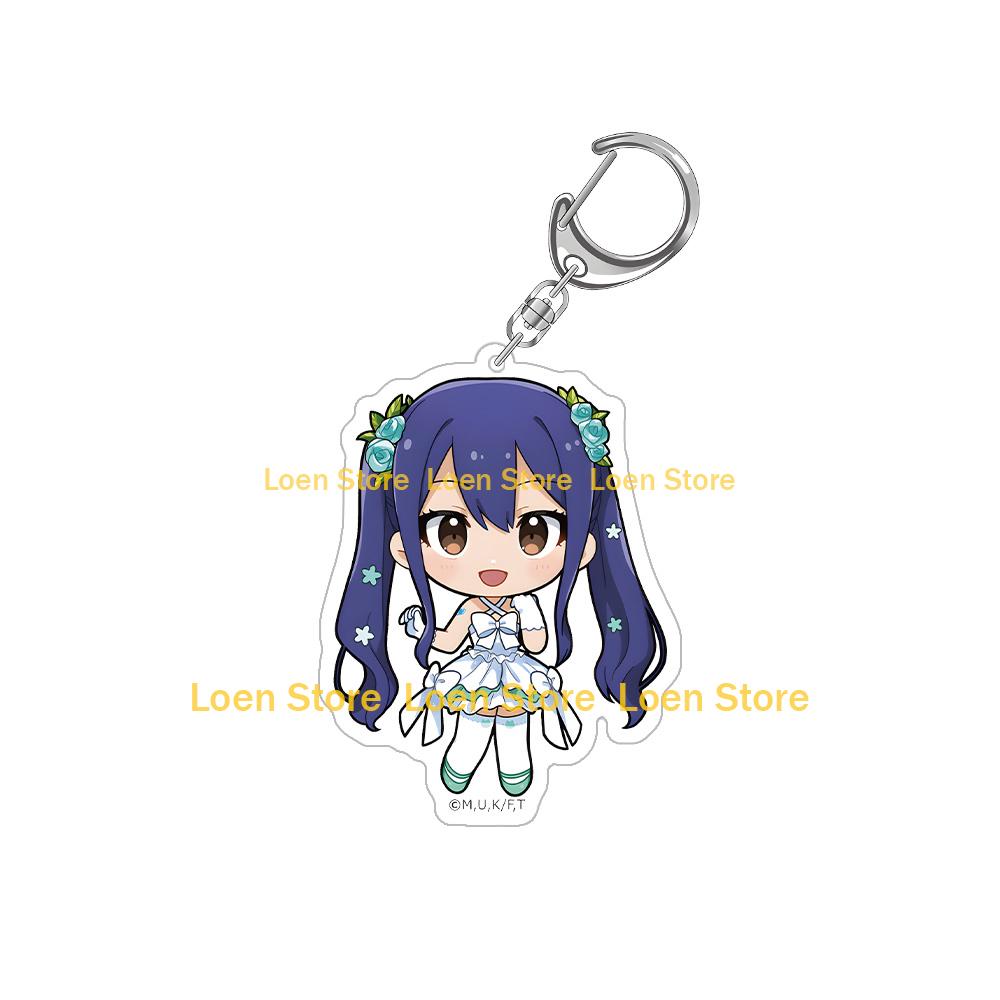 FAIRY TAIL 100 Years Quest Dress-up Natsu Dragneel Lucy Heartfilia Erza Scarlet Gray Fullbuster Chibi Anime Acrylic Keychain Toy