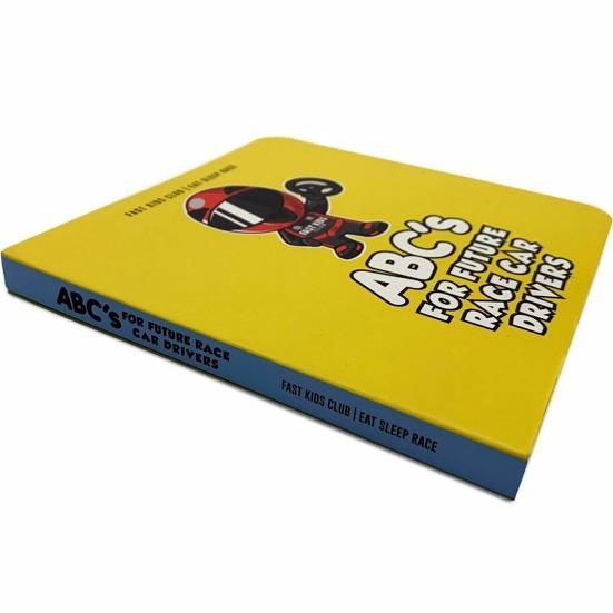 Children ABC Book for Future Race Car Driver Smooth Thick Paper Clear Cartoon Print Car-themed Early Drag Racer Childhood