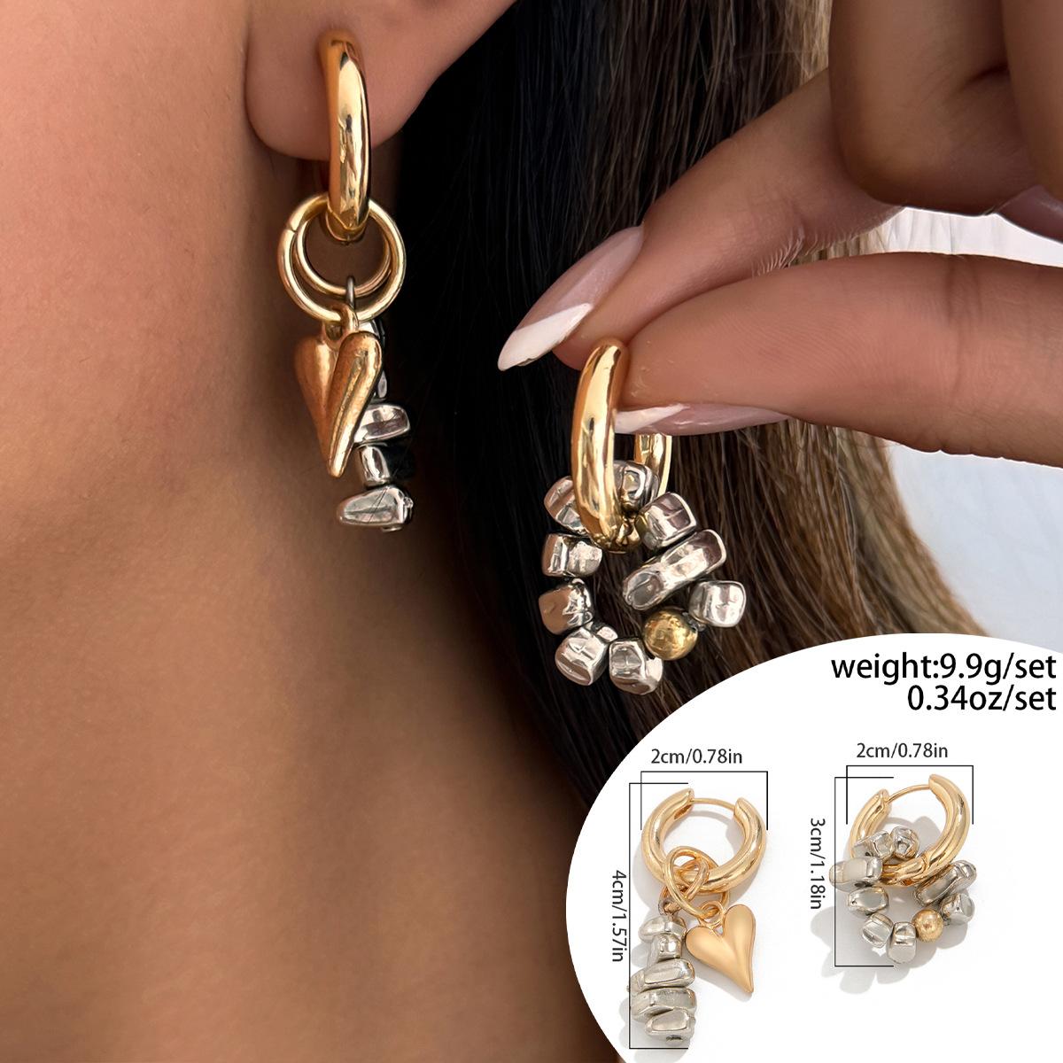 

Сладкое и крутое ожерелье с подвеской в виде сердца любви в стиле Ins с нерегулярным дизайном, многослойное ожерелье из бусин CCB