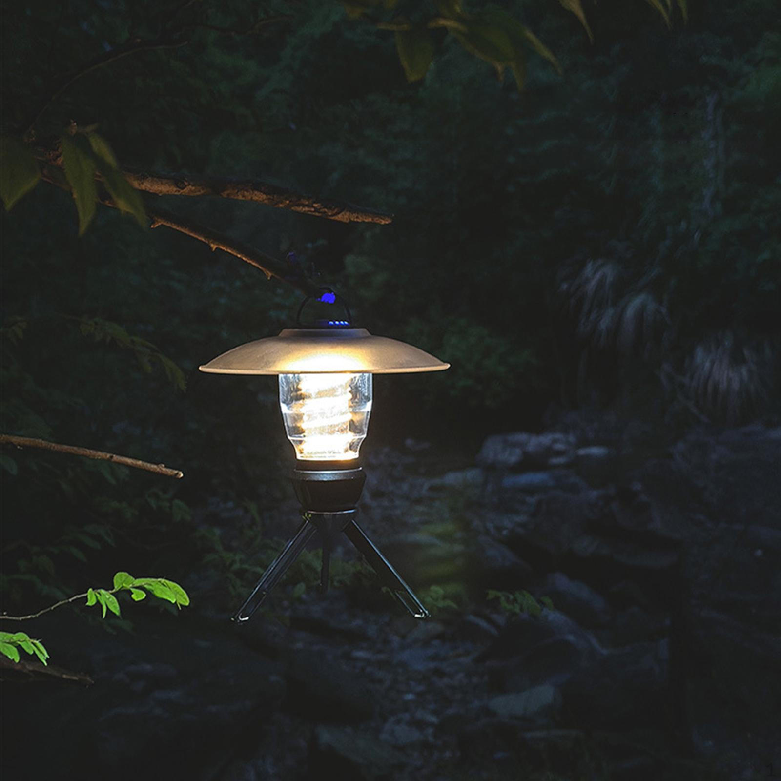 Camping Lantern Hanging Tent Rechargeable Portable Lightweight Detachable Tripod LED