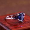 Huitan Tear Drop Women Ring With Bright Blue Purple Stone Wedding Engagement  Pear Shaped Water  Jewelry