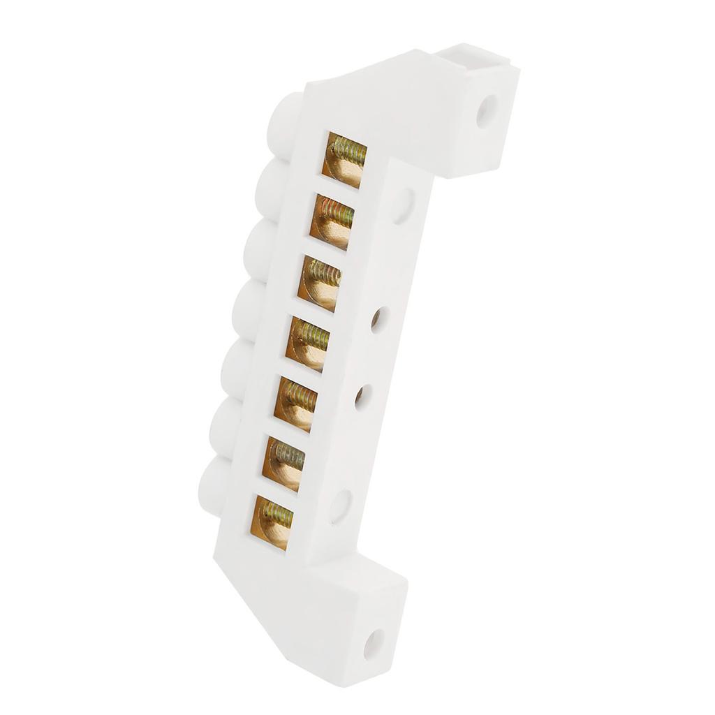 10pcs 7Hole Bridge Design Electrical Distribution Wire Screw Brass Terminal Block Connectors