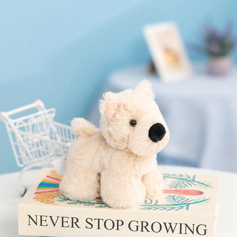 Cuddly Pose Puppy Series Plush Toys Mini Fluffy Schnauzer Poodle Bichon Rottweiler Golden Retriever Doll Lovely Desktop Pets