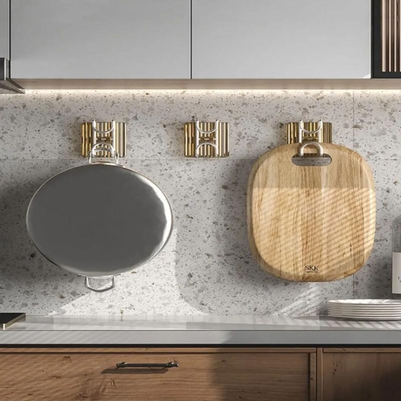 Auto Adhesive Shower Hook Space Saving Bathroom Accessories Strong Hold Plastic Mounts No Tools Required